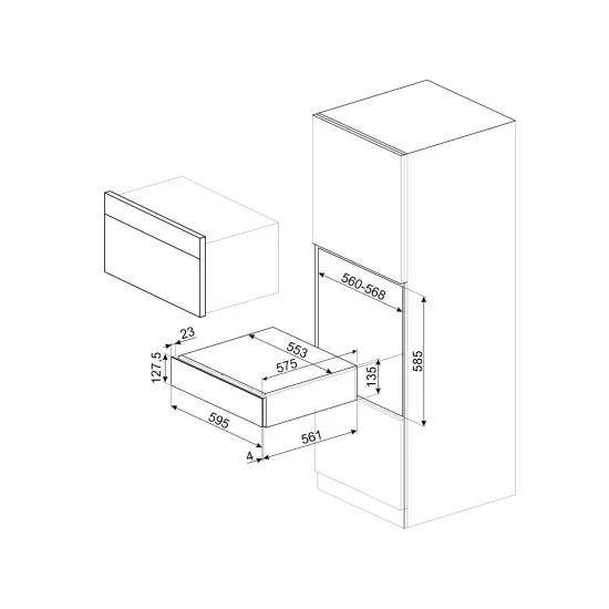 Smeg CPV115B3 Cajón Sous-Vide - Duegstore