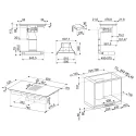 Piano cottura a induzione SMEG HOBD182DG con cappa integrata 80 cm