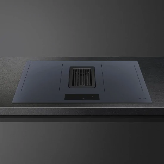 SMEG HOBD182DG Induktionskochfeld mit integrierter Kapuze 80 cm | https://duegstore.com/de/2-home