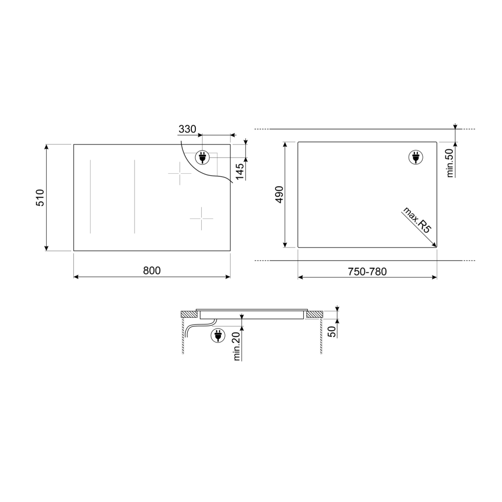 SIM3864MB (80 cm) Pied induction |MISUMI https://duegstore.com/fr/2-home