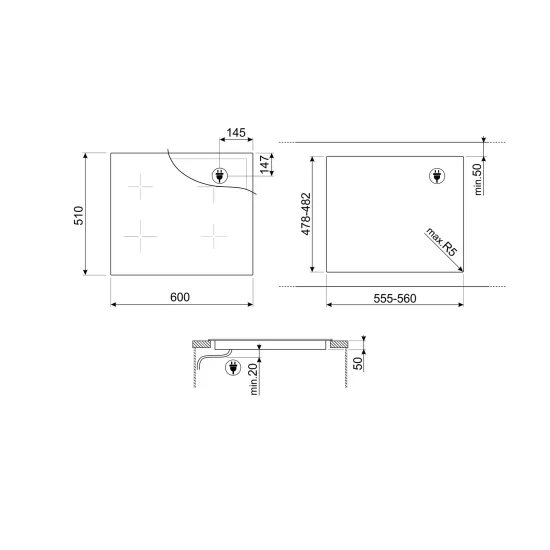 SMEG SIM3644MB Placa de inducción 60 cm Silencio https://duegstore.com/es/electrodomesticos-a-precios-asequibles
