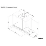 Levante la cocina con capucha recesada Smeg KSGT63X