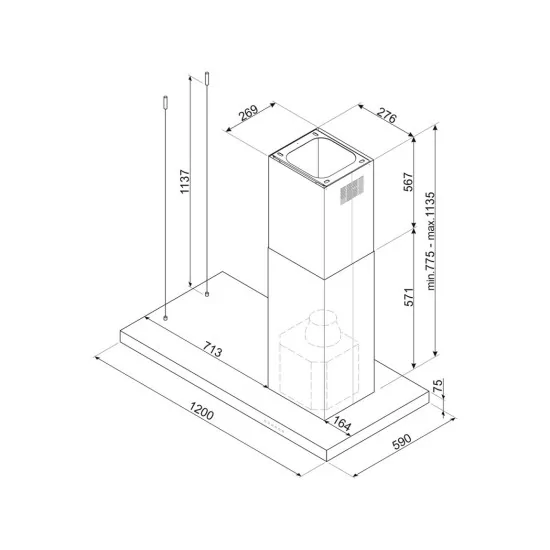 Cappa a isola Smeg KLTI12L4MB | Design, funzionalità ed efficienza