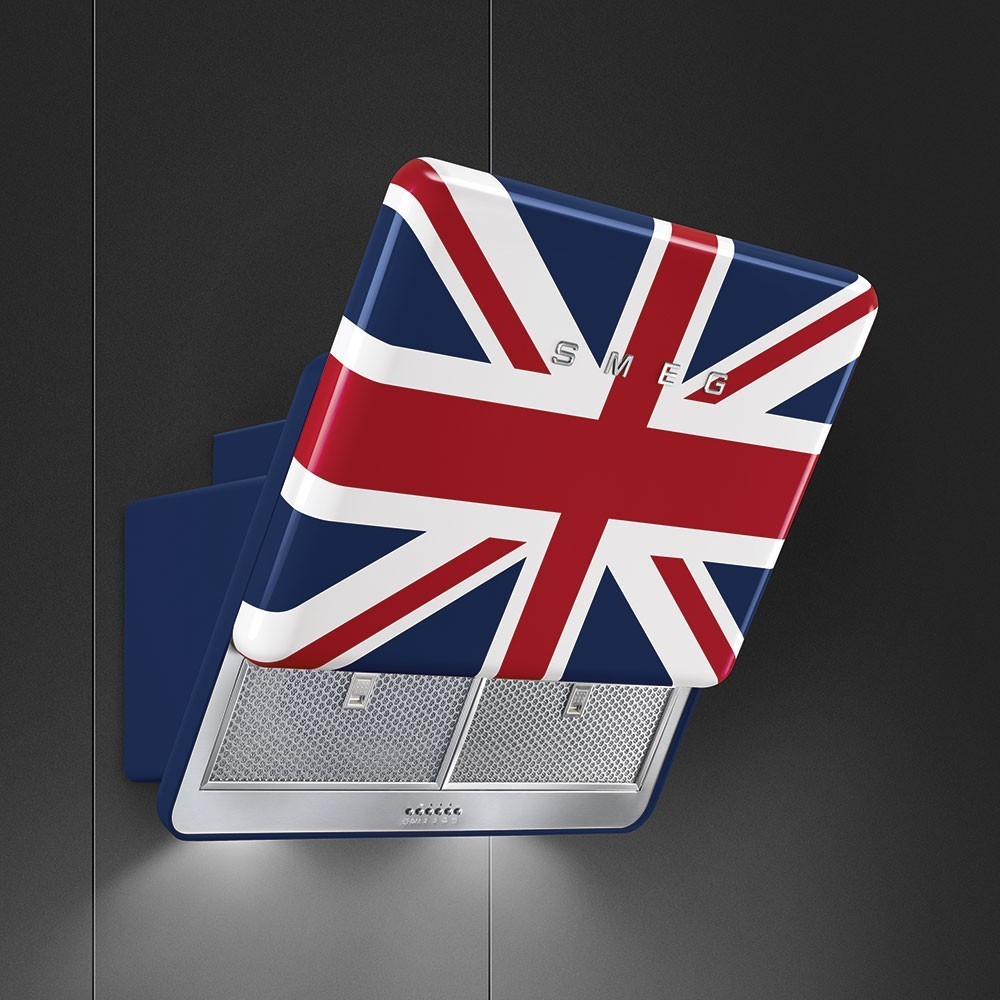 Smeg KFAB75UJ Capota de pared, 1950, Union Jack, Elegante, 75 cm