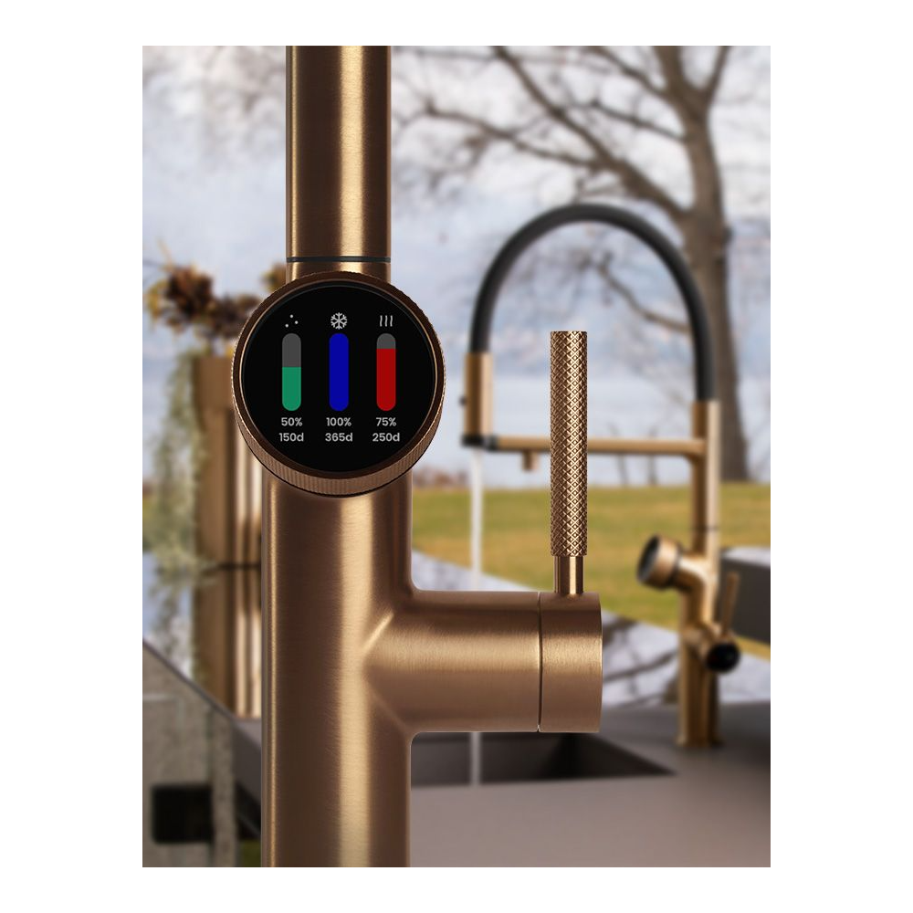 Gessi Life Mixer Lavello Matte Black Hot Vita PF60722-299 | https://duegstore.com/en/2-home