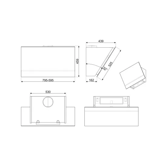 Elegante Dunstabzugshaube SMEG KV28N: hervorragendes Design und Leistung