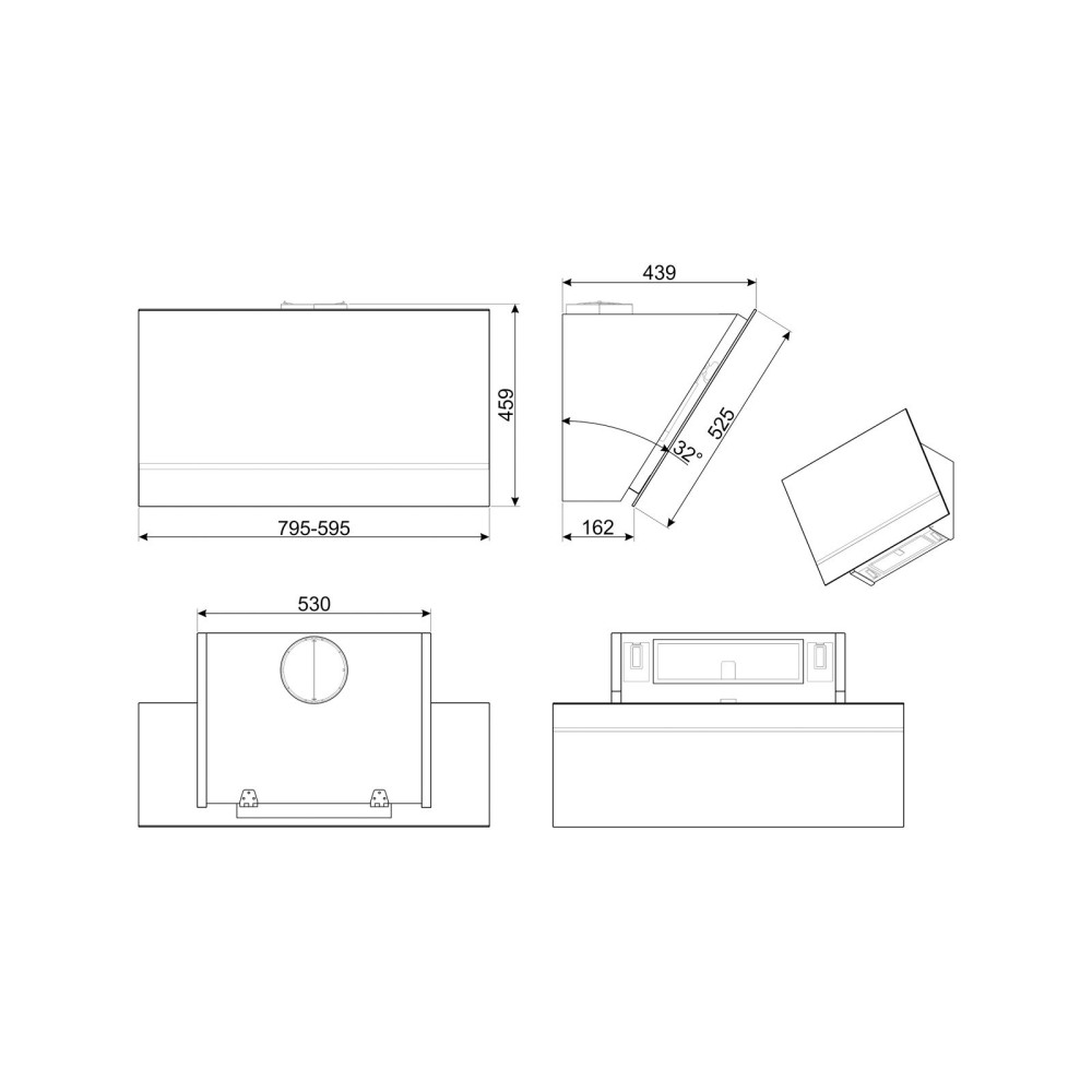 SMEG KV26N Dunstabzugshaube, 60 cm: Ikonisches Design und hohe Leistung!