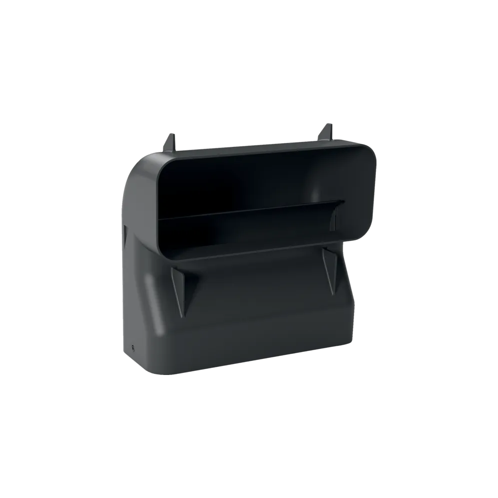 Connettore piatto extra-corto in plastica con piega 90° verticale