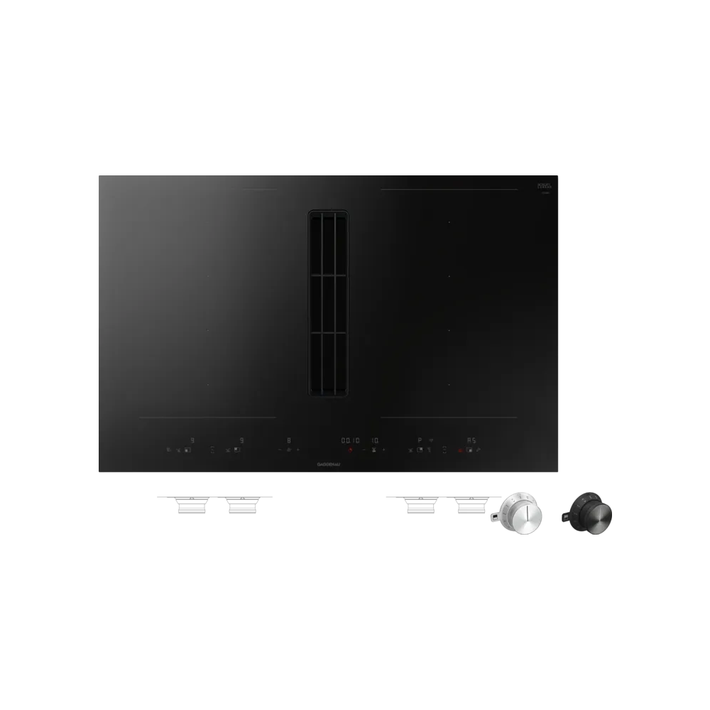 Flex induction hob avec système d'aspiration intégré