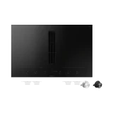 Flex induction hob with integrated suction system