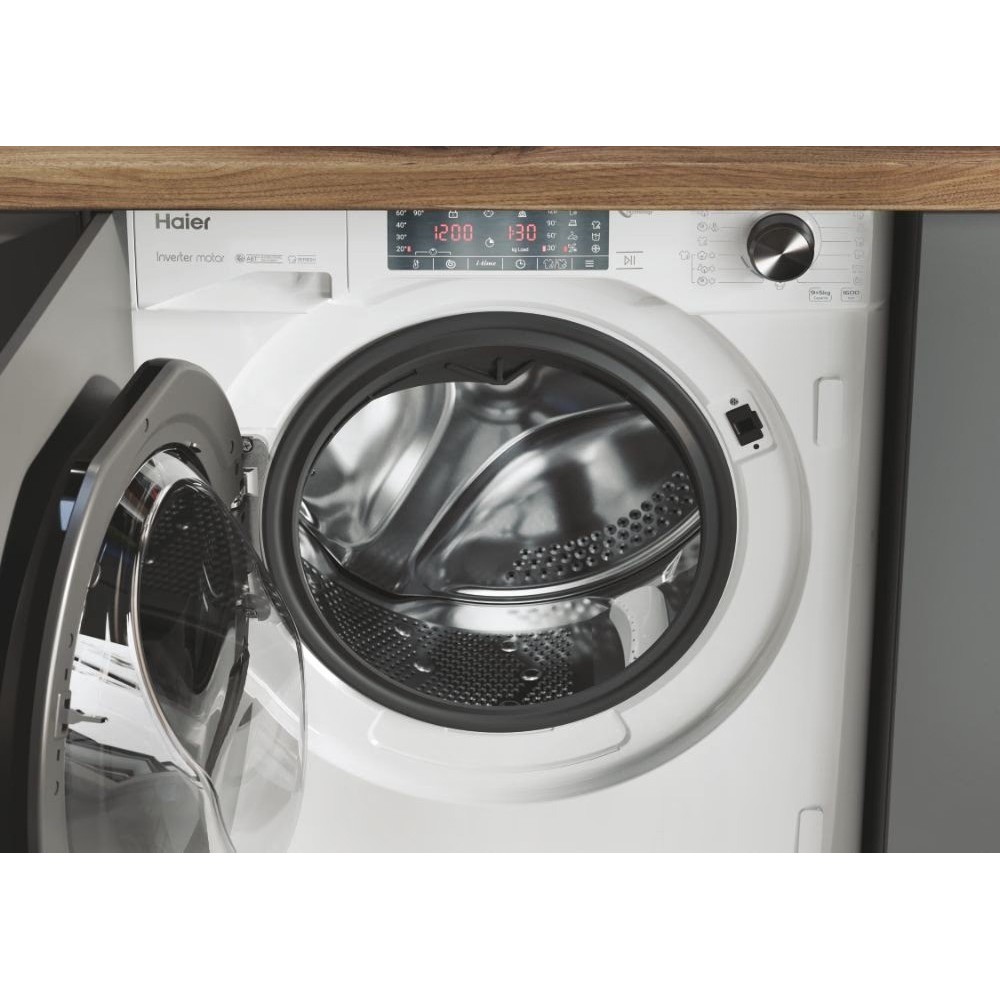 Haier HWDQ90B416FWB-S: Lavatrice-asciugatrice incasso da 9 kg