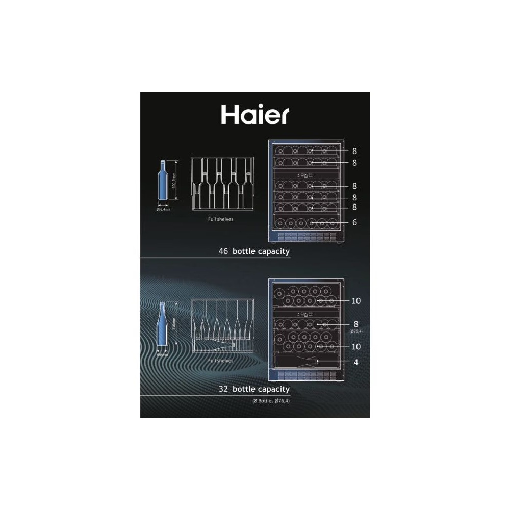 Haier HAKWBD 60: Stylish and silent wine cellar, 44 bottles