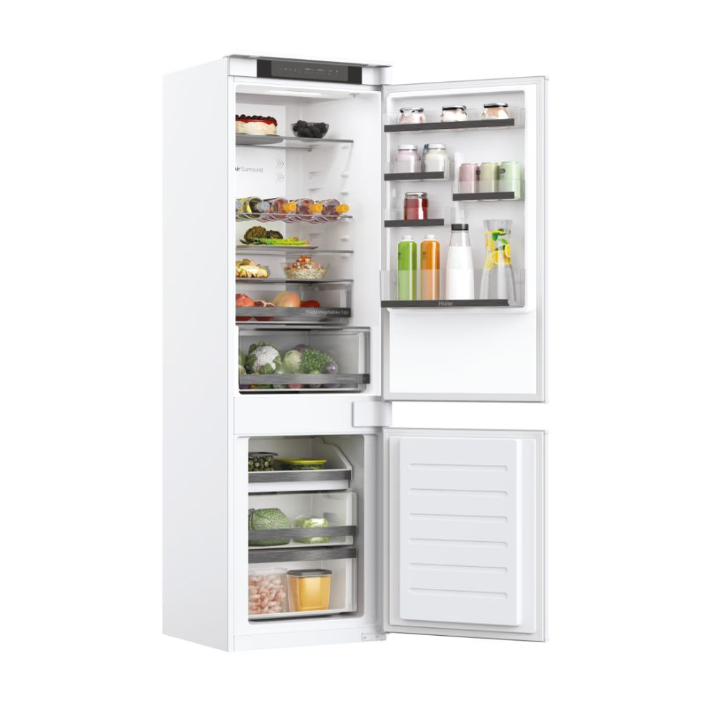HAIER HAMS518EW: Platz und Frische in der Küche – Schlanker Einbaukühlschrank 177 cm, kein Frost, Klasse E