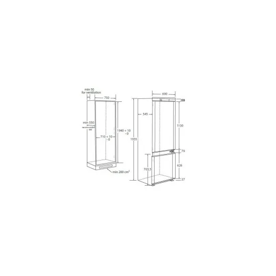 HAIER HBW5719E |Frigorífico combinado |364 litros |Sin escarcha |Clase E |Wifi