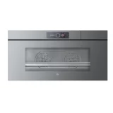 Oven Vzug 90x45 cm Silencio platino Espejo AutoDoor Silencioso Cocinar vapor sin manos
