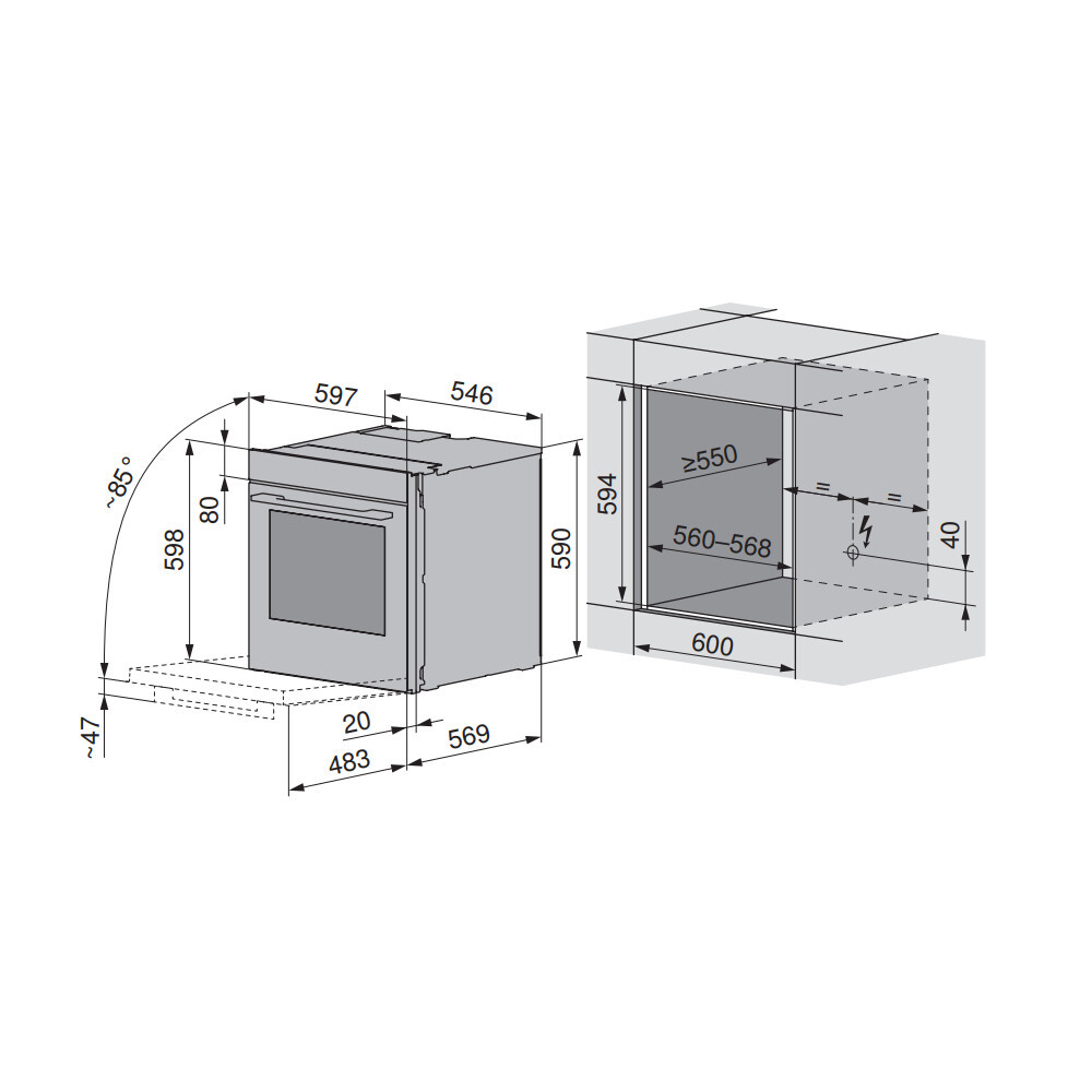 V-ZUG CS2T660ECHG - Forno a vapore professionale, design elegante, touchscreen intuitivo