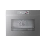 Steam oven with AutoDoor, mirror platinum design