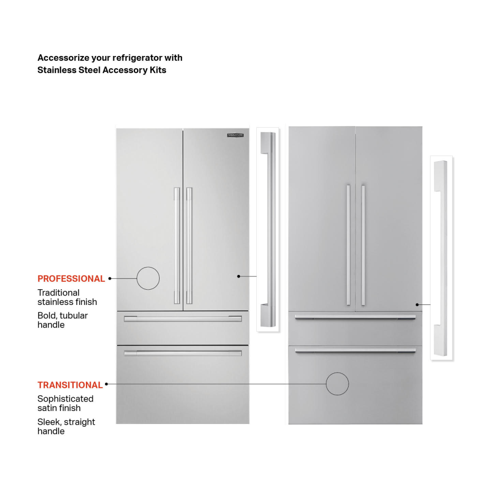 无污钢牌 Kit Fridge French Door 36" - 优雅和实用