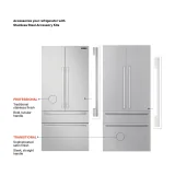 Stainless Steel Handle Kit Fridge French Door 36" - Elegant and Functional