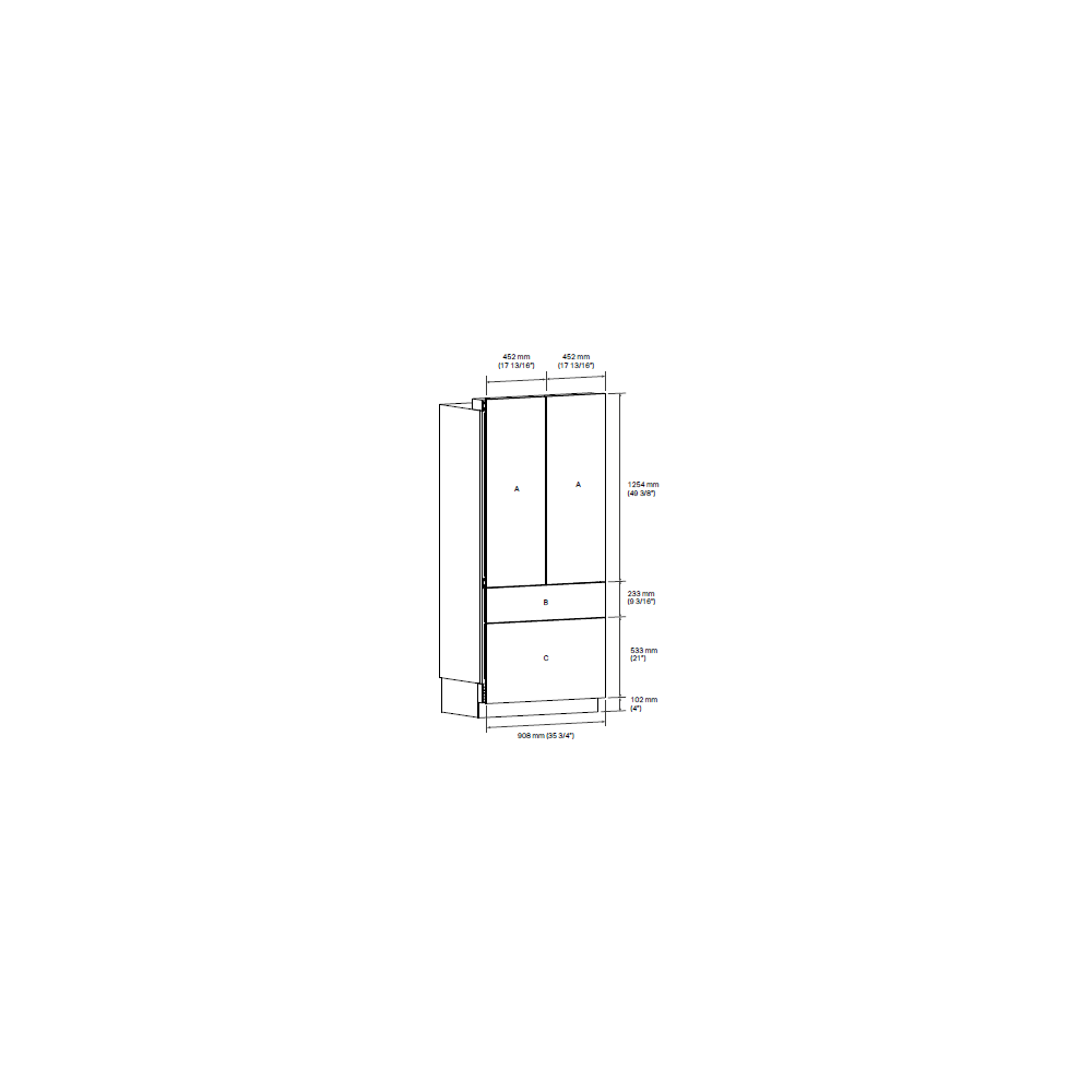 Fridge French Door от Incasso SKSFD3614P | Элегантность и мощность | современный дизайн