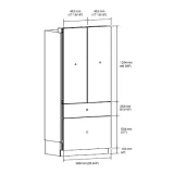 Fridge French Door by Incasso SKSFD3614P | Elegance and Capacity | Modern Design