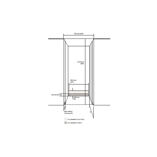 Refrigerator 756x2121mm - Large Capacity in Little Space