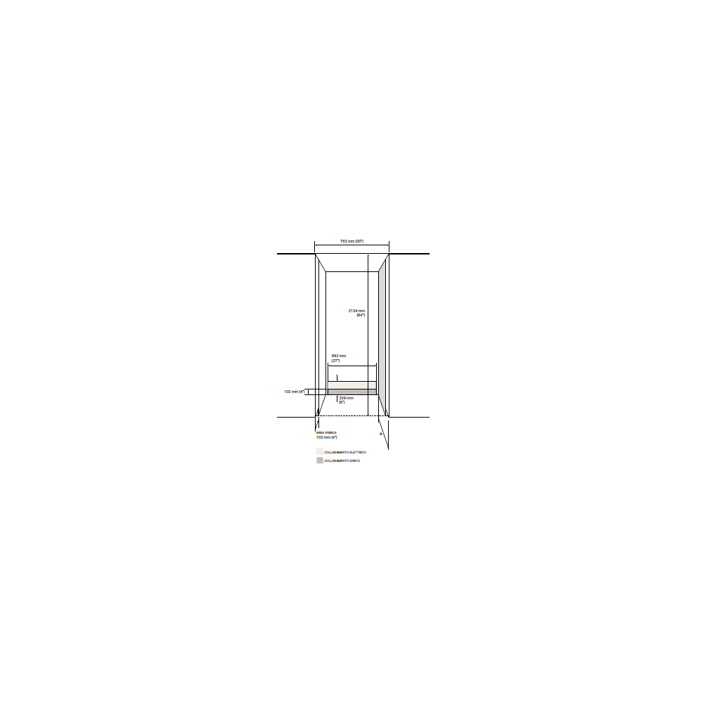 Refrigerator 756x2121mm - Large Capacity in Little Space