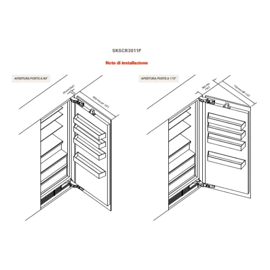 Kühlschrank 756x2121mm - Große Kapazität im kleinen Raum