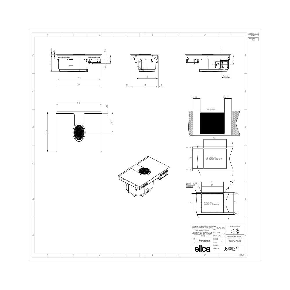 Elica NIKOLATESLA ONE HP EVO - индукционная плита 83 см | Duegstore