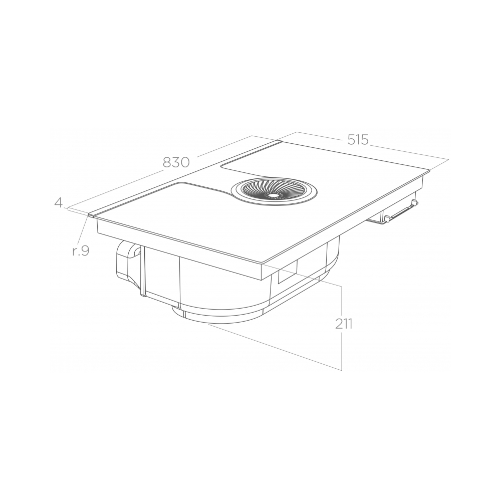 Elica NIKOLATESLA ONE HP EVO - Induction hob 83 cm |MISUMI