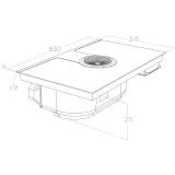 Elica NIKOLATESLA ONE HP EVO - Induktionskochfeld 83 cm | Duegstore