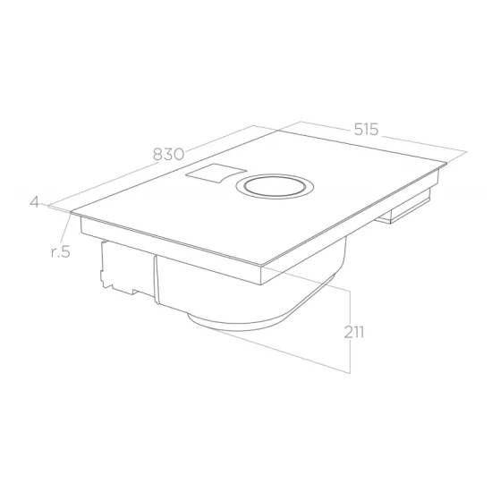 Elica NIKOLATESLA SWITCH GLOW EVO - Hob de inducción 83 cm con luz LED Duegstore