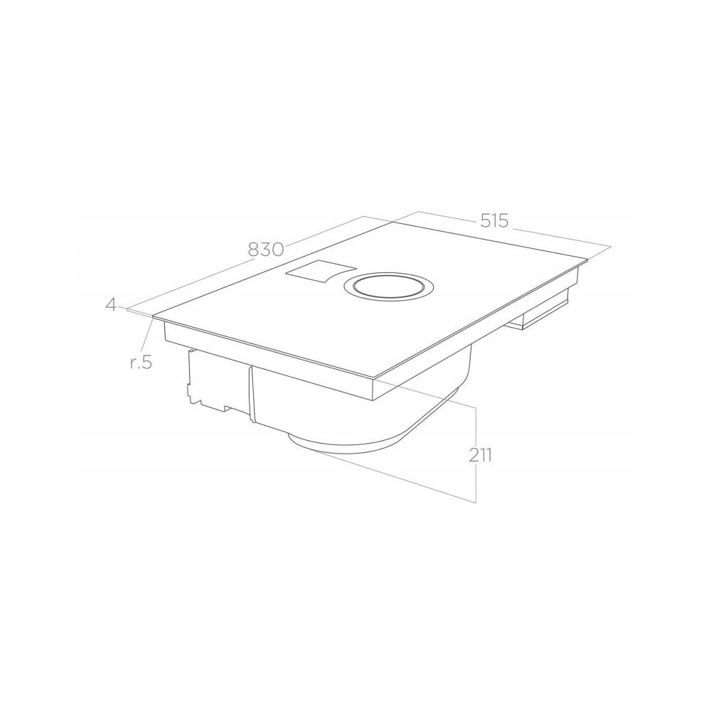 Elica NIKOLATESLA SWITCH GLOW EVO - Piano cottura induzione 83 cm con luce LED | Duegstore