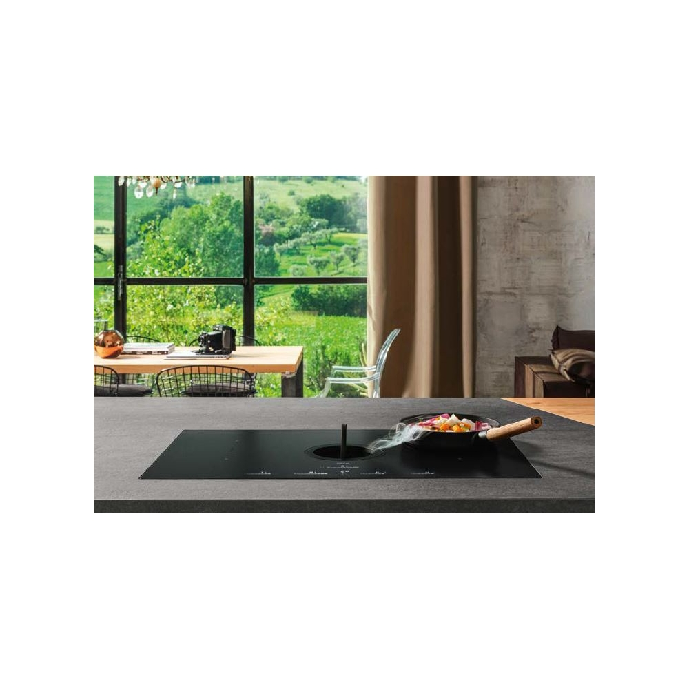 Elica NIKOLATESLA SWITCH GLOW RAW - Piano cottura induzione 83 cm con cappa integrata e luce LED | Duegstore