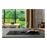 Elica NIKOLATESLA SWITCH GLOW RAW - Piano cottura induzione 83 cm con cappa integrata e luce LED | Duegstore