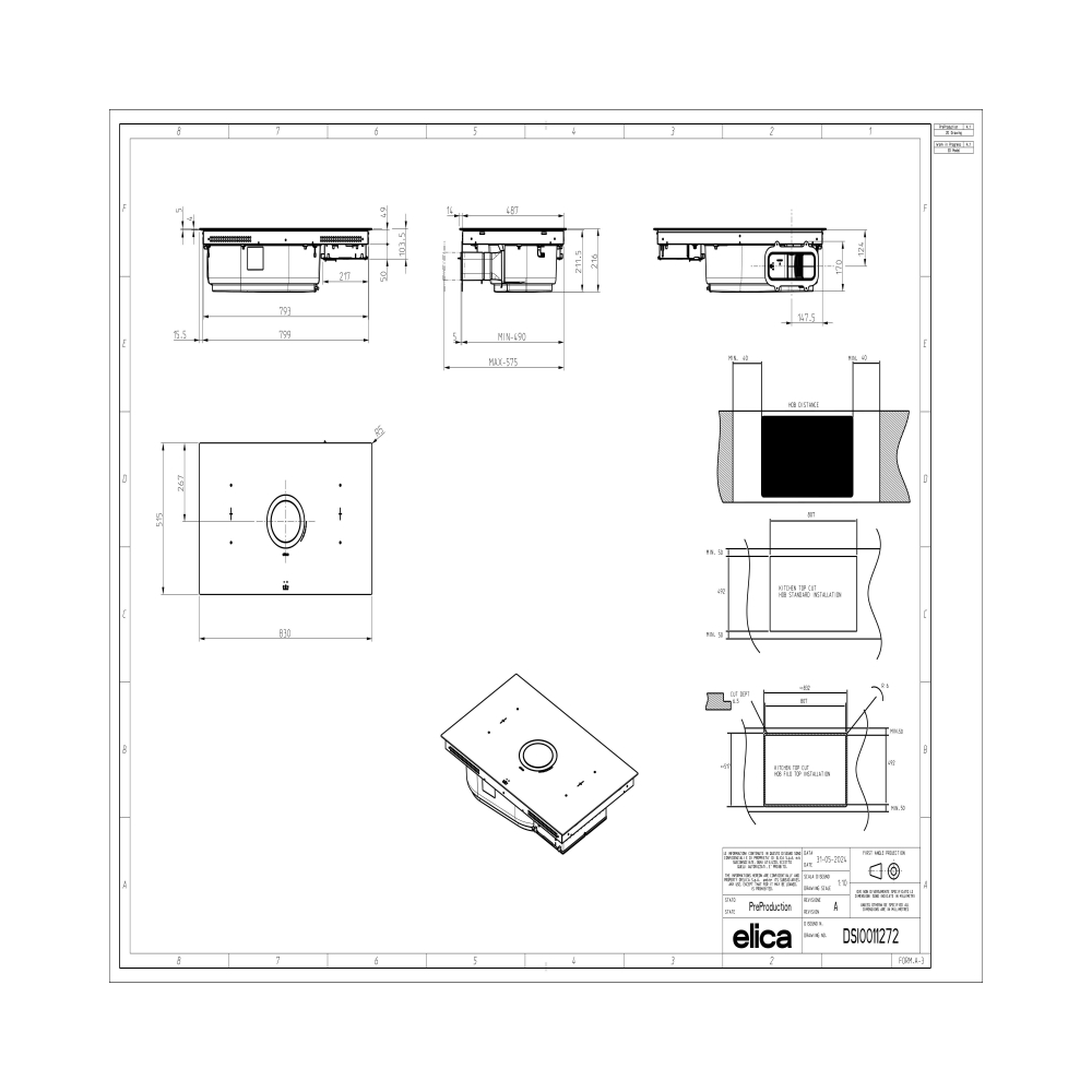 Elica NIKOLATESLA SWITCH EVO Bianco - индукционная плита 83 см с интегрированным капюшоном | Duegstore