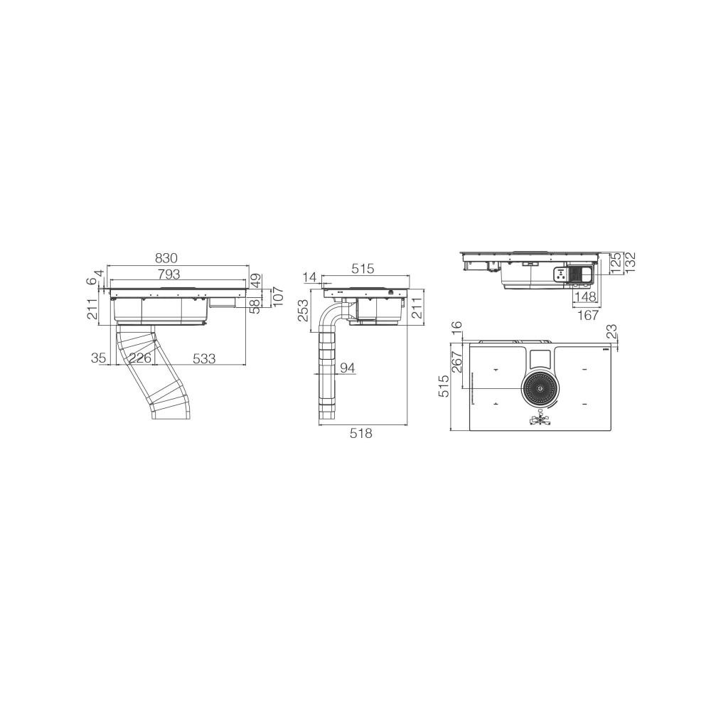 Elica NIKOLATESLA ONE EVO - Piano cottura induzione 83 cm | Cappa integrata | Duegstore