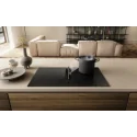 Elica NikolaTesla Fit XL RAW 83cm - Plancher de cuisson à gaz avec capuche intégrée - Verre noir Opaque