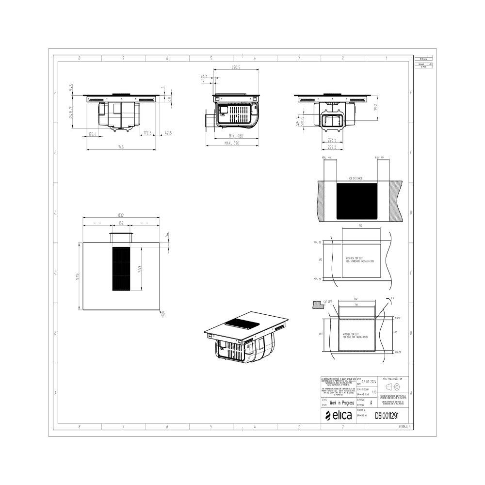 Elica NikolaTesla Prime S+ 83cm: Piano Cottura a Induzione di Design con Cappa Integrata | Dueg Store