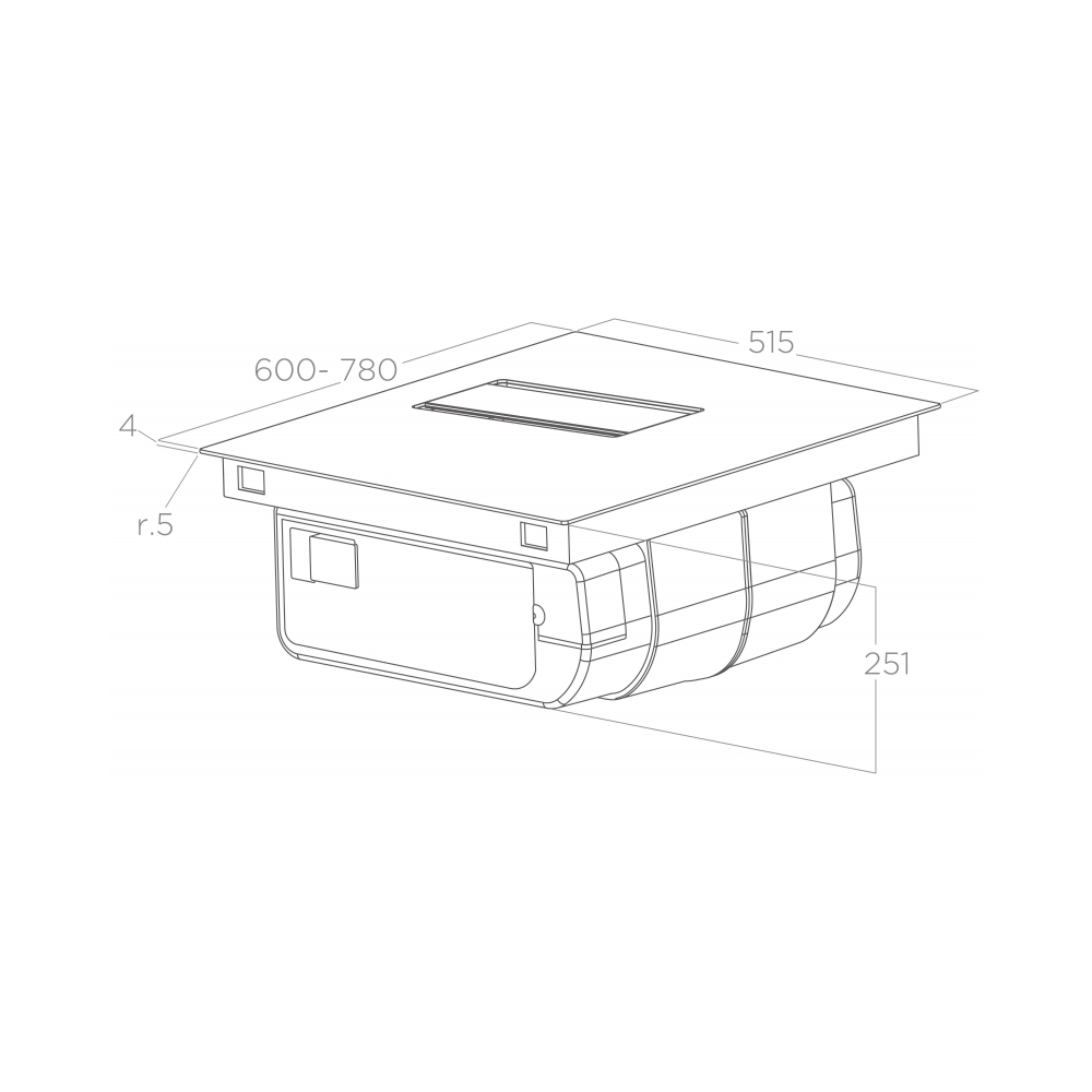 Elica Никола Тесла Альфа В 77см: План индукционной кулинарии с Интегрированной капюшоном | Dueg Store