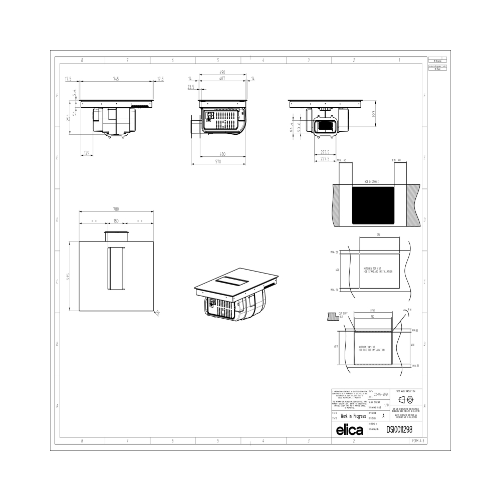 Elica Nikola Tesla Alpha B 60cm: Planta de Cocina de Inducción con Hood Integrado y Diseño Minimal tención Dueg Store