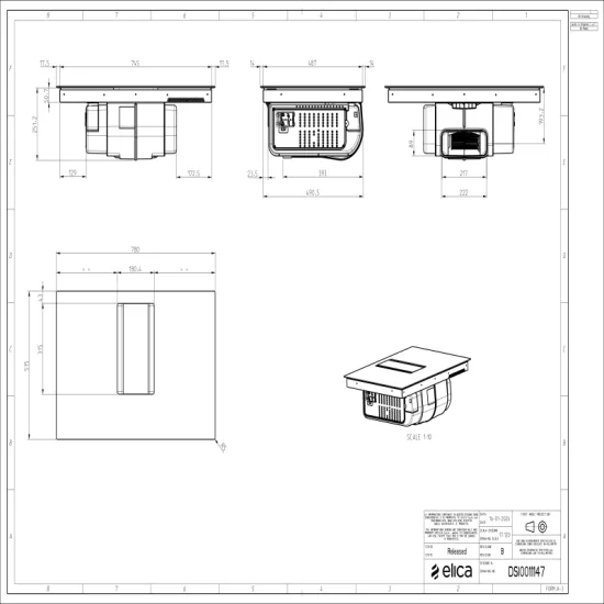 Elica Nikola Tesla Alpha B 60cm: Planta de Cocina de Inducción con Hood Integrado y Diseño Minimal tención Dueg Store