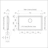 Foster 5557 246: Lavello da cucina in acciaio inox, design moderno, 80 cm