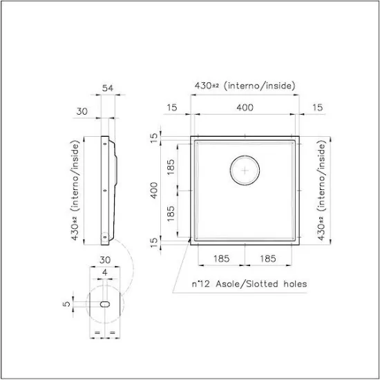 Раковина Foster 5555 346 60 см: Нержавеющая сталь, современный дизайн, качество Foster