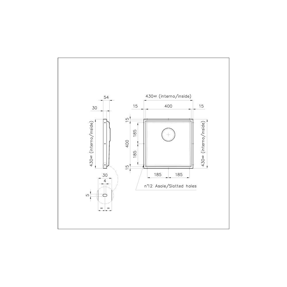 The sink Foster 5555 346 60 cm: Stainless Steel, Modern Design, Quality Foster