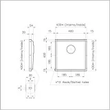 The sink Foster 5555 346 60 cm: Stainless Steel, Modern Design, Quality Foster