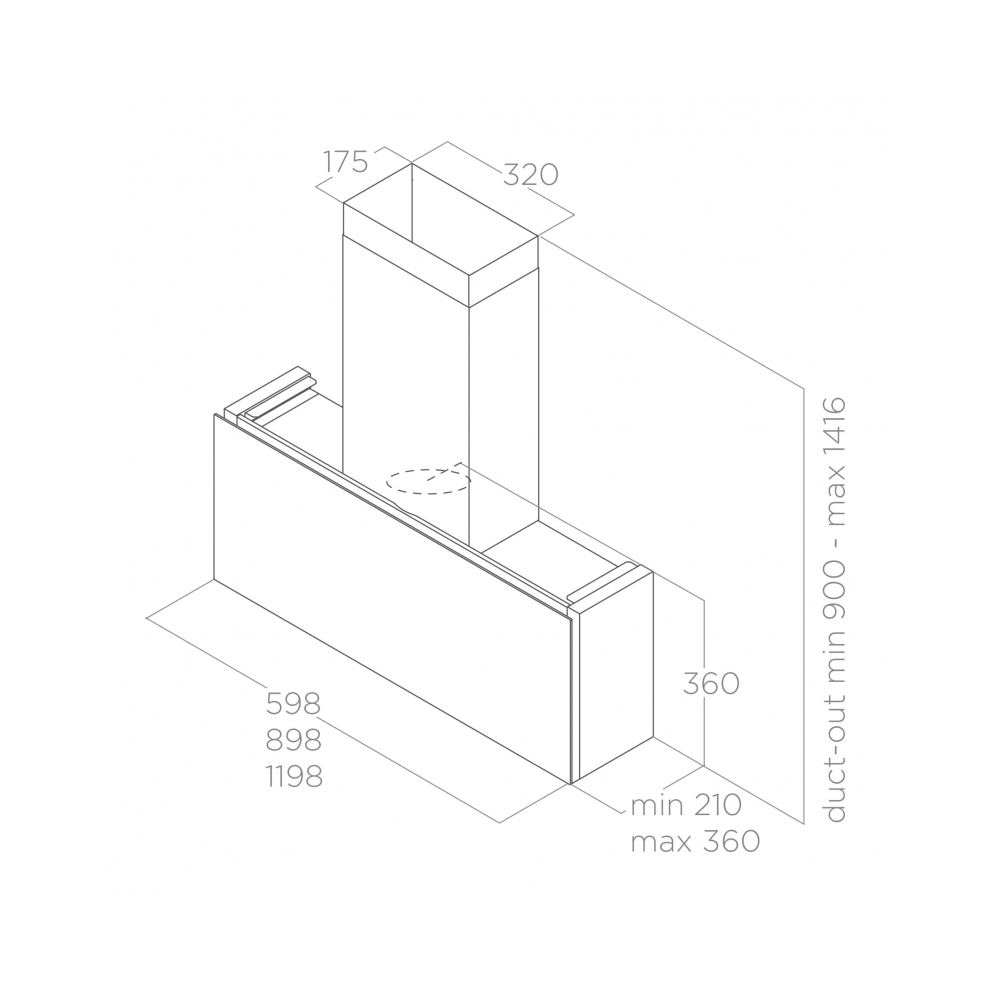 Elica Rules 120cm: Cappa a Parete Modulare e Flessibile per Cucine Grandi | Dueg Store