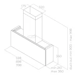 Elica 规则120cm: Cappa a Parete Modulare e Flessibile / Cucine Grandi | Dueg Store