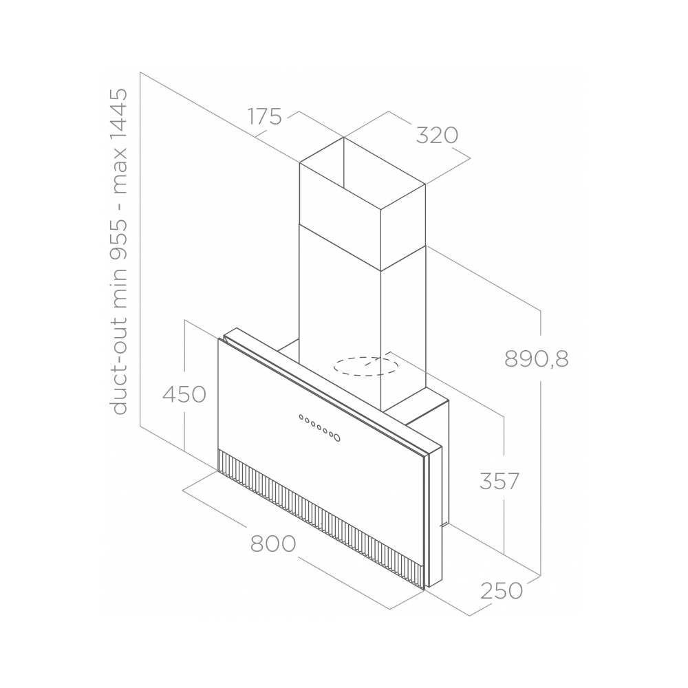 Elica Super Plat 80cm: Cappa a Parete Design e Operale |MISUMI