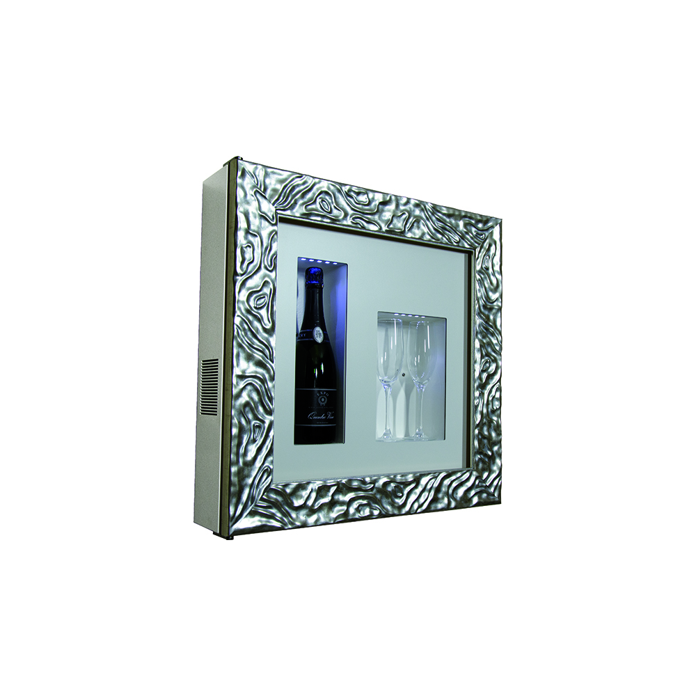 Quadro Vino n. 12: Espositore Refrigerato per Vino Elegante e Funzionale